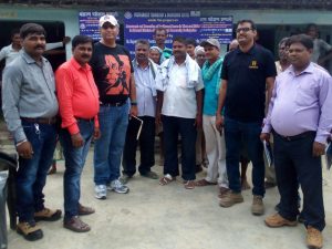 Rishi Shukla, ADM, with researchers and field investigators at the ADMI Village